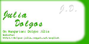 julia dolgos business card