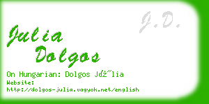 julia dolgos business card